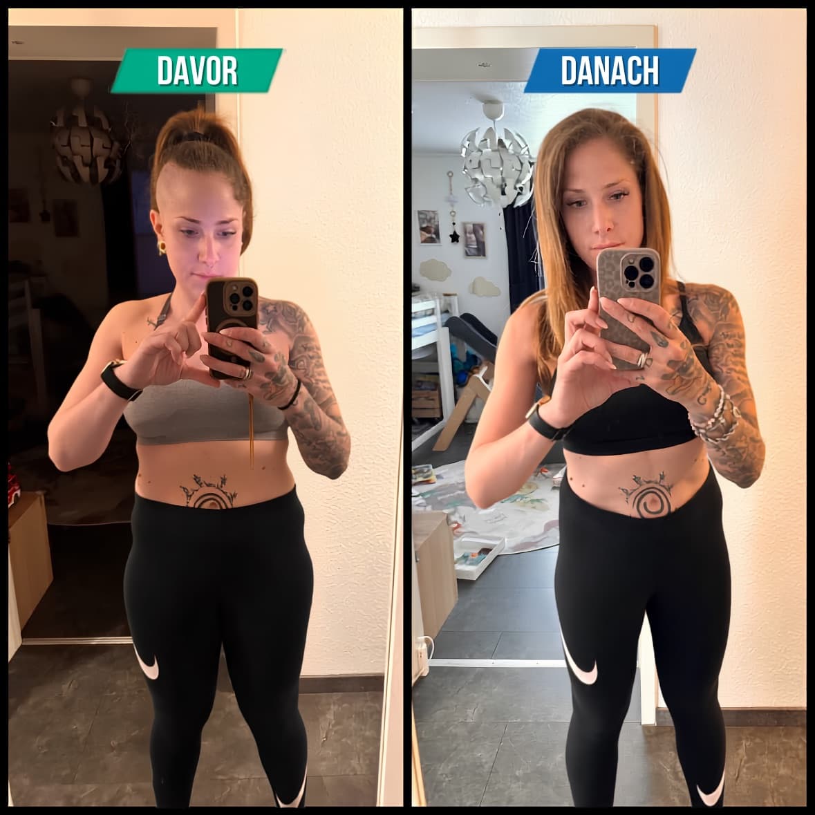 Vorher-Nachher Transformation – Klientin bei cbta